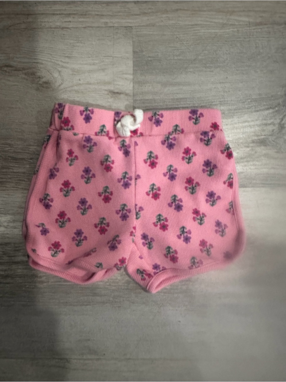 Carter's Pink Floral waffle shorts
